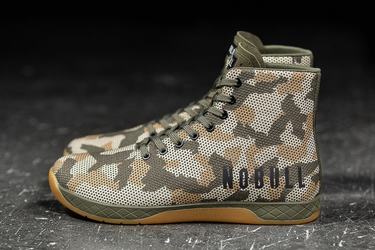 Nobull Superfabric High-Top Woodland Women's Trainers Camo | Australia (RA4108)